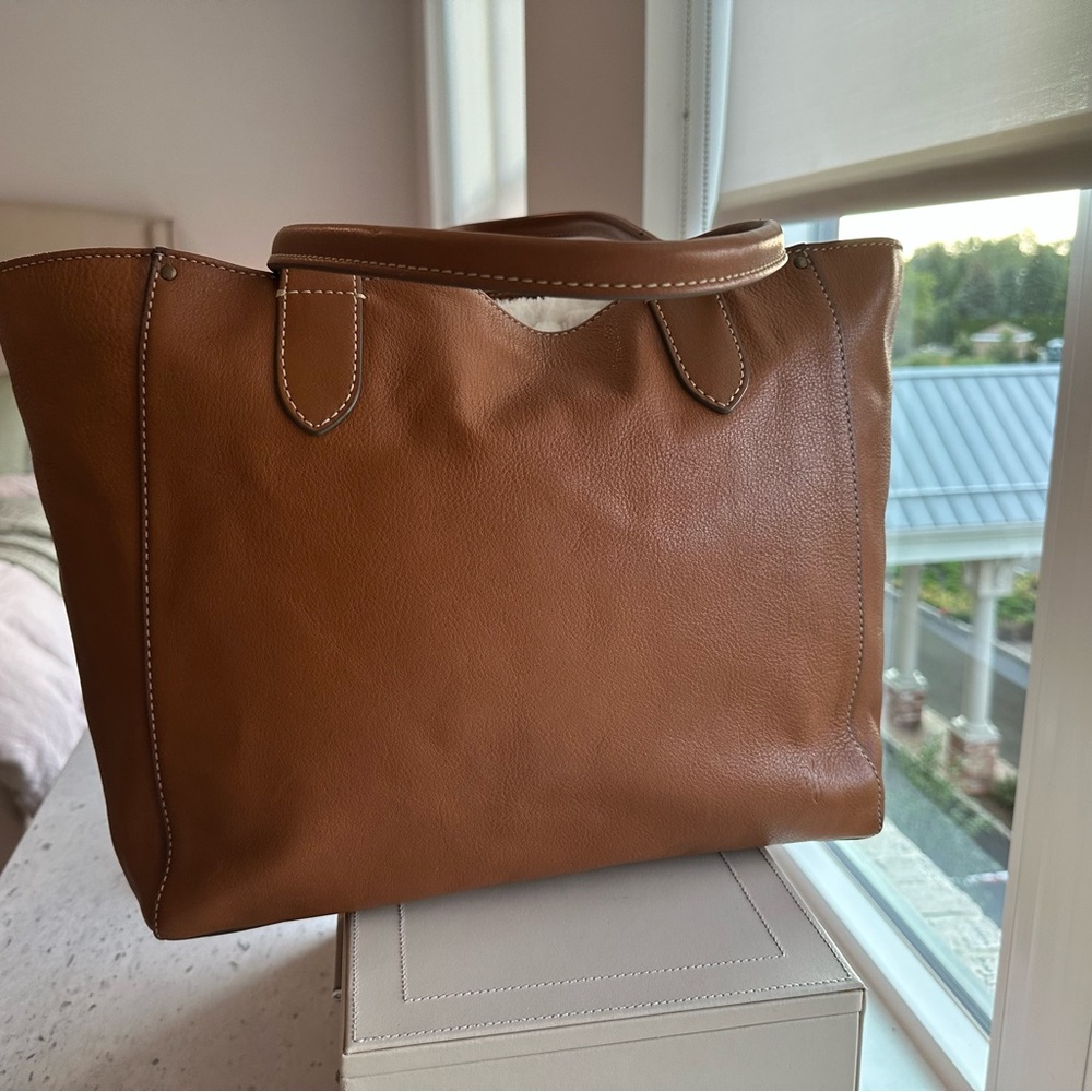 Frye Tan Leather Tote Bag